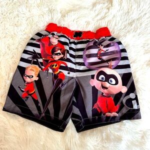 The Incredibles Toddler Boy swim trunks. Size 2T